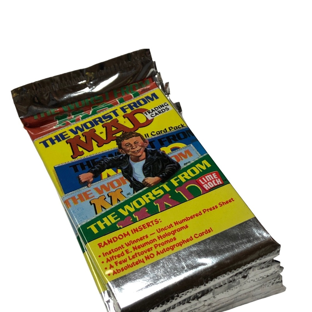 The Worst From MAD Magazine Trading Cards Lot Of 6 Packs‎ Lime Rock Sealed